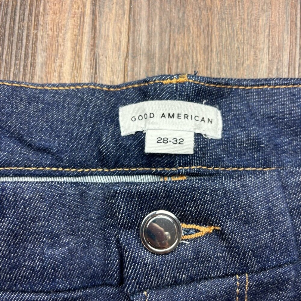 Good American x Calik Denim Boot Cut High Rise Jeans Dark Wash Women’s 28-32 - Picture 7 of 14